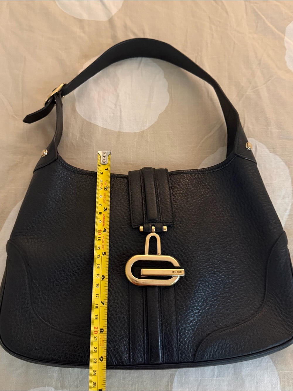 GUCCI Jackie Vintage Tom Ford Black Pebbled Leather G Hardware Shoulder Bag - Picture 6 of 14